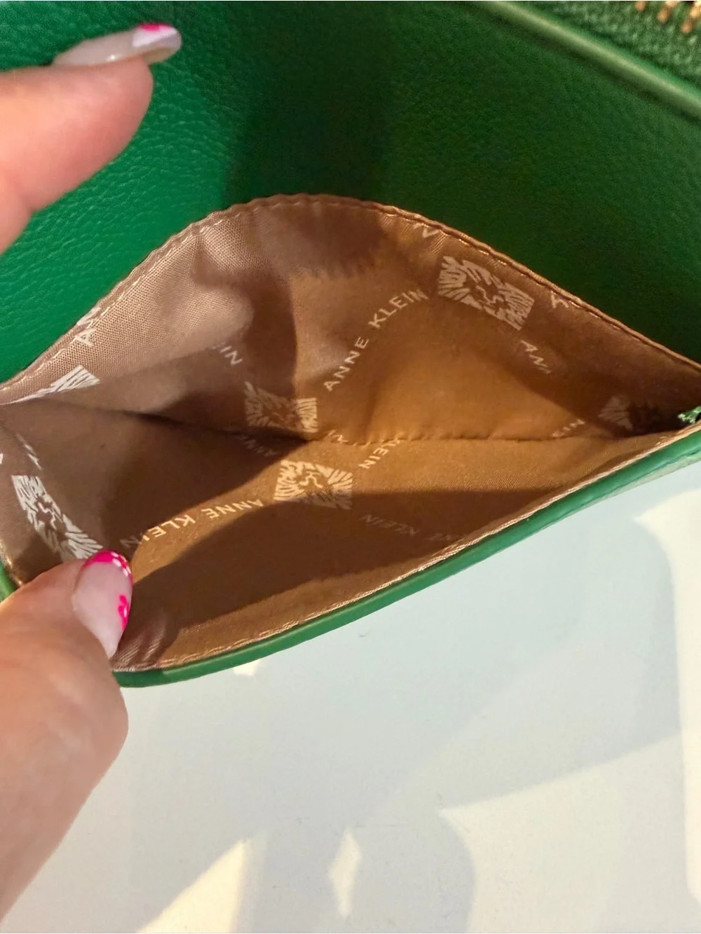 Anne‎ Klein Emerald Green Pebbled Crossbody Bag